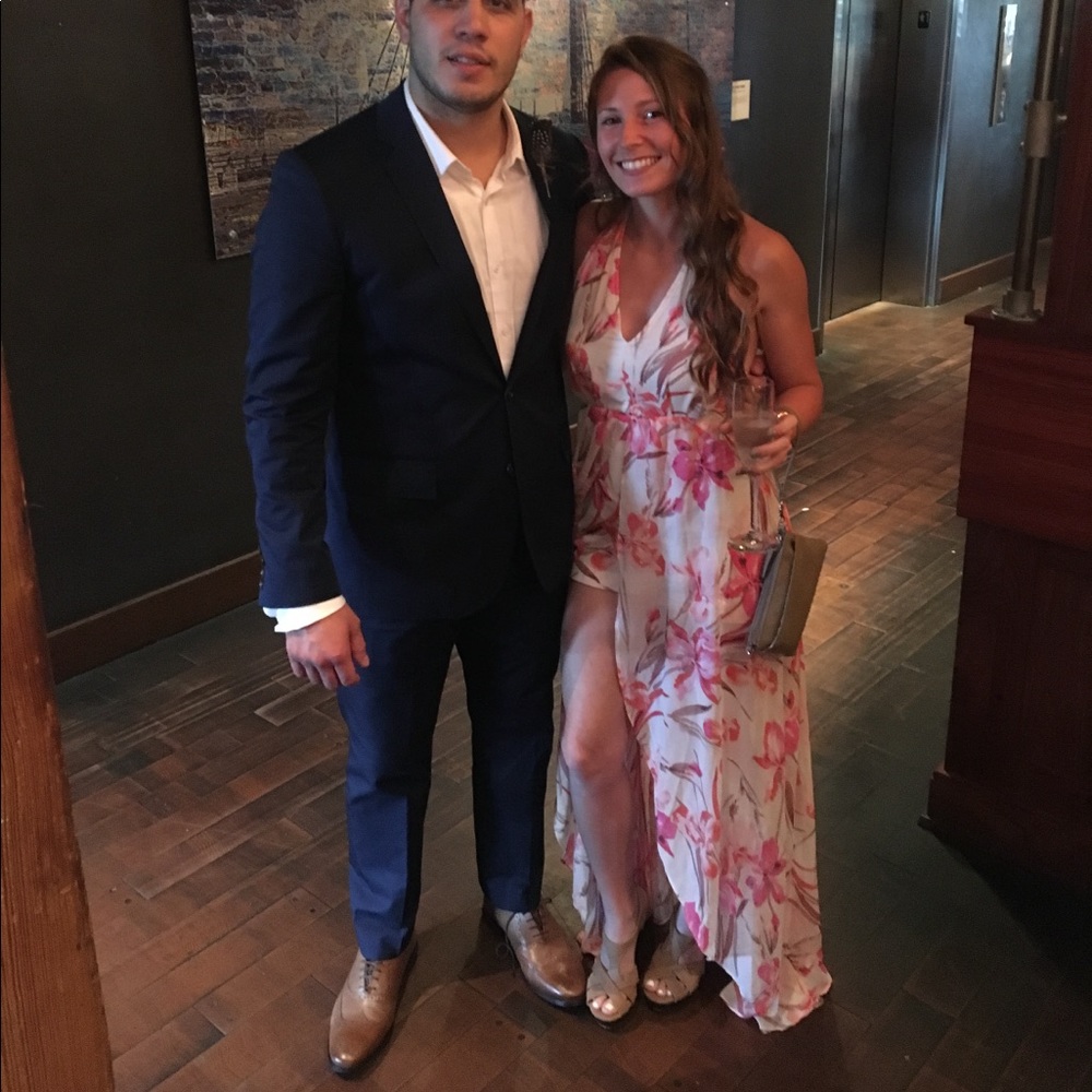 Floral maxi dress romper